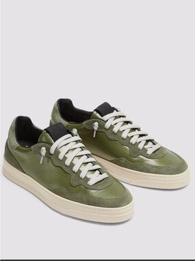 P448 Bali-Men’s Low-Top Leather Sneakers in Green w/box size 42 see size chart